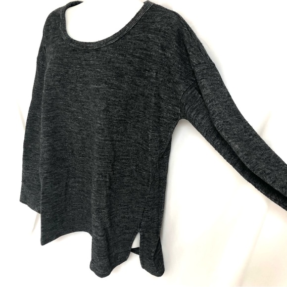 JAMES PERSE Heathered Black Cotton Wool Blend Sweatshirt - Picture 3 of 8